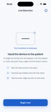 Line Bisection test screen